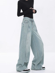 christmas outfit JazzHer Women Blue Y2k Baggy Jeans Harajuku 90s Aesthetic Denim Trousers Japanese 2000s Style Oversize Jean Pants Vintage Trashy Clothes