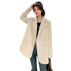 cold weather outfits JazzHer Streetwise Women's Loose-Fit Western-Style Suit Jacket New Design Sensibility Spring Autumn 2024 Season Side Slit Fashion Top