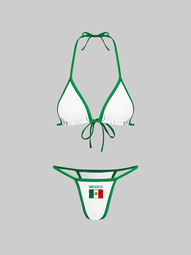 JazzHer 2024 New Jersey Mexico Color Block Bikini