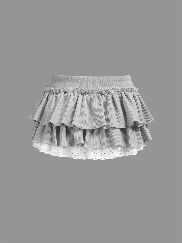 JazzHer 2024 New Jersey Plain Mini Skirt