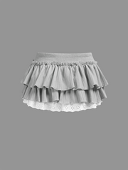 JazzHer 2024 New Jersey Plain Mini Skirt