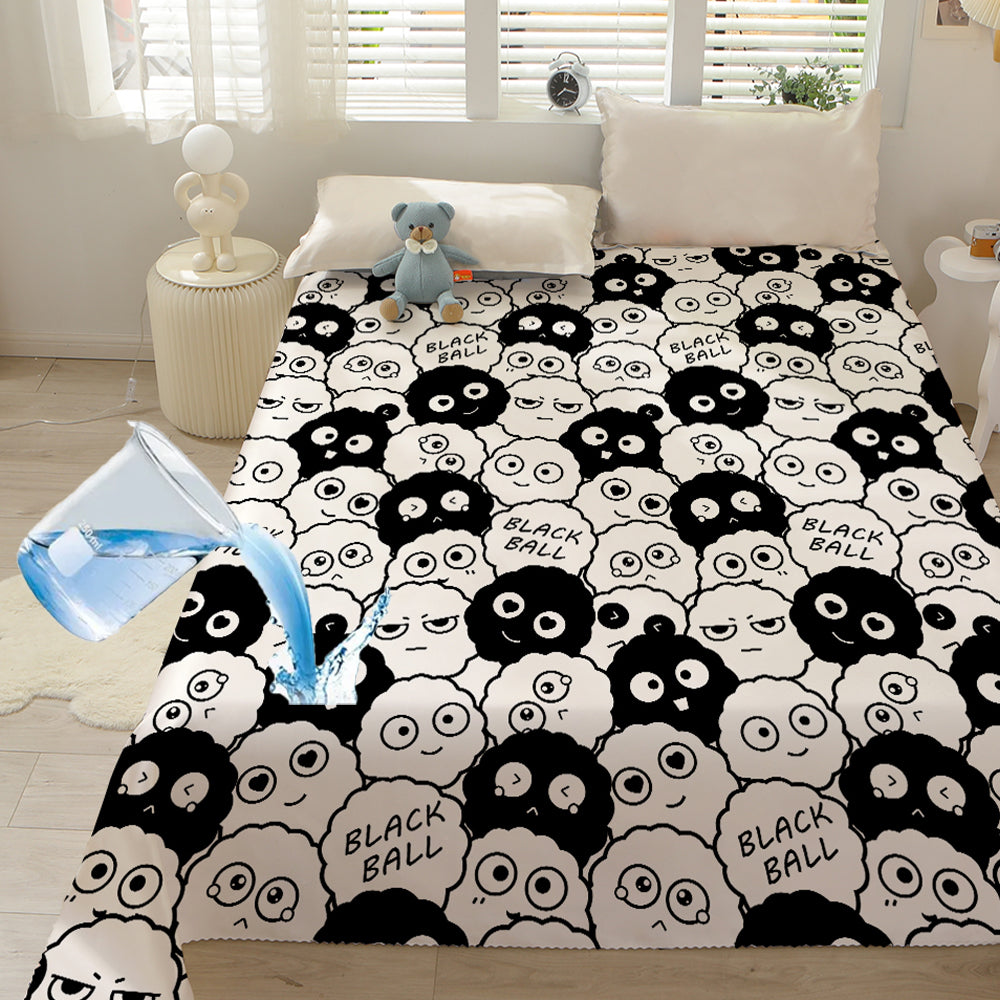 JazzHer YanYangTian Waterproof Bed Sheet Flat bed sheet Cute printed bed sheet bedroom Decor girls kids bed 150 230