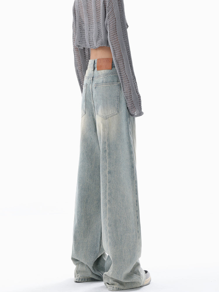 christmas outfit JazzHer Women Y2k Jeans Harajuku Denim Trousers Streetwear Y2k Wide Leg Jean Pants Vintage Aesthetic Japanese 2000s Style Trashy Clothes