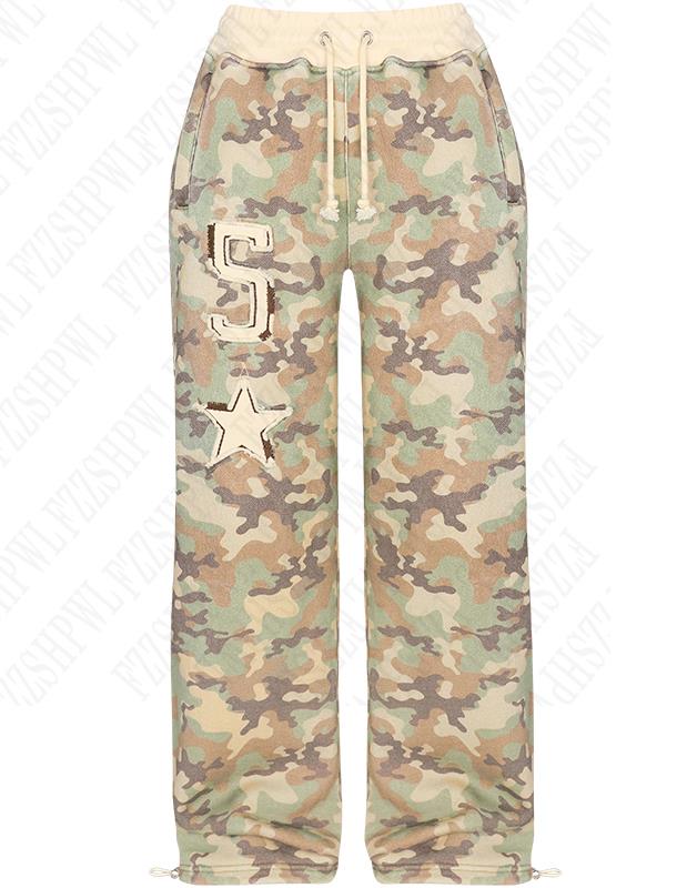 JazzHer Women's 2-piece tailored camouflage hoodie sweatpants Casual long-sleeved zipper jacket Hip Hop Sweatshirt Sports Y2K sweatwear