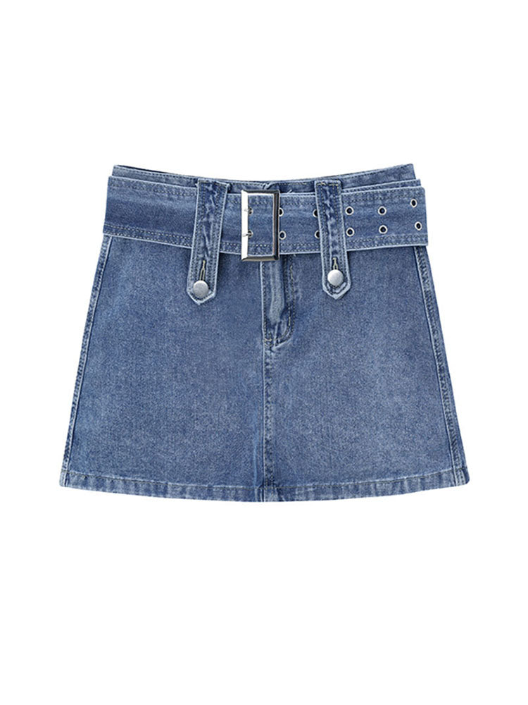 christmas outfit JazzHer Women Denim Shorts Skirt Vintage Streetwear A-line Jeans Skirts Casual All Match Female Slim Package Hip Mini Skirt 2025 Summer