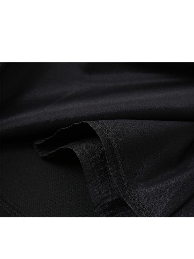 christmas outfit JazzHer Women Mini Skirt 2025 Summer Fashion High Waist Black Pleated Skirt Streetwear Casual Loose Belt Irregular Suit Skirt Femlae