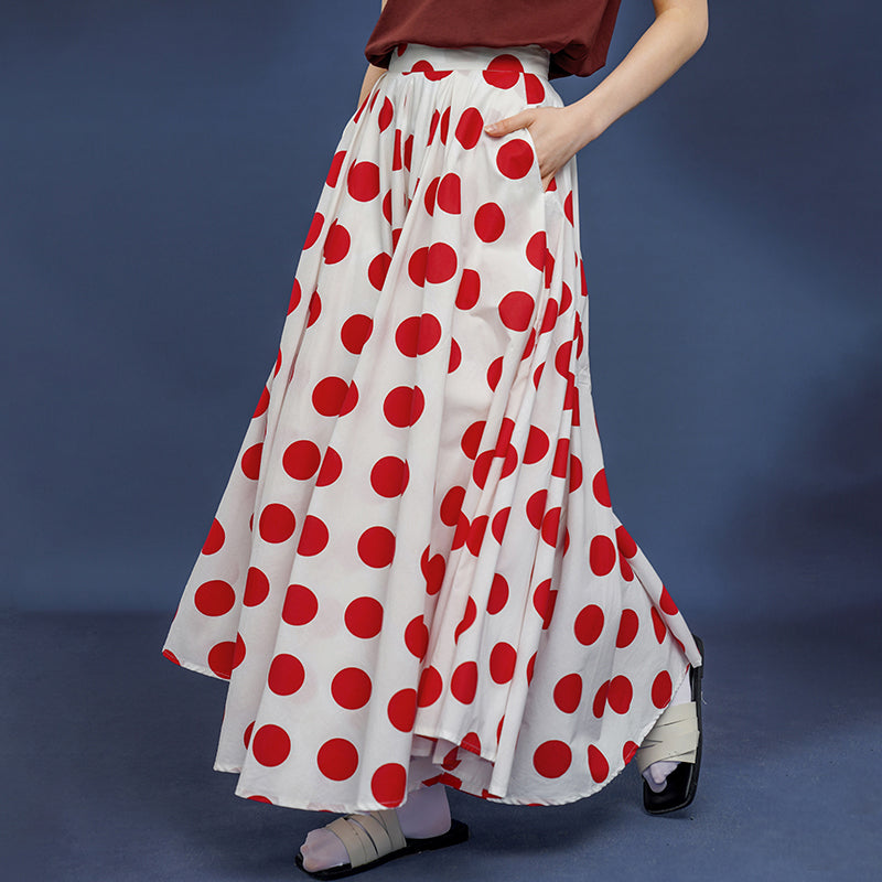 Jazzher Actress'S Polka Dot Long Skirt