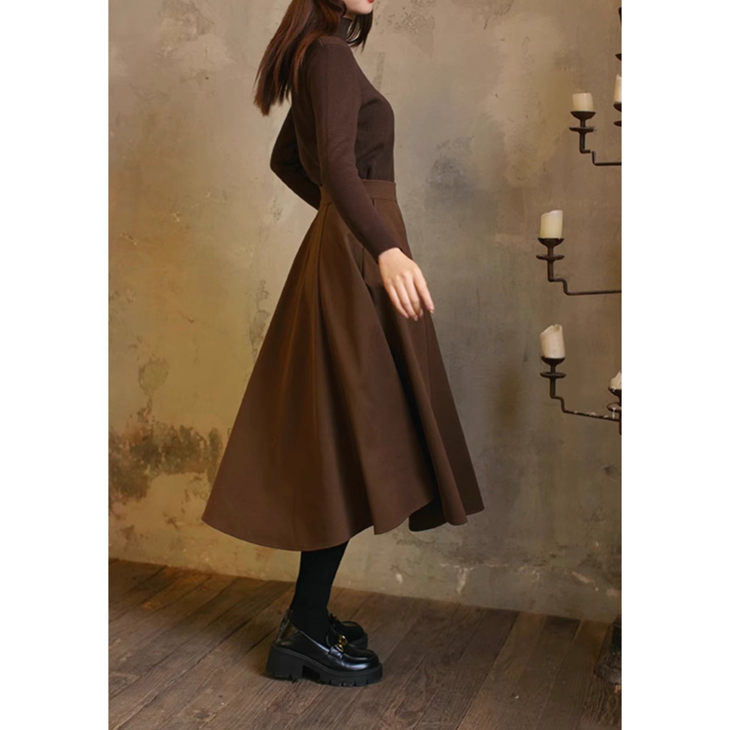 Jazzher Autumn Tree-Colored Umbrella Skirt