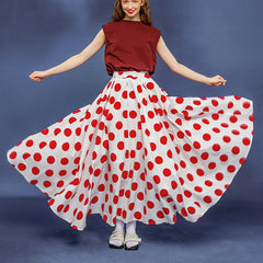 Jazzher Actress'S Polka Dot Long Skirt