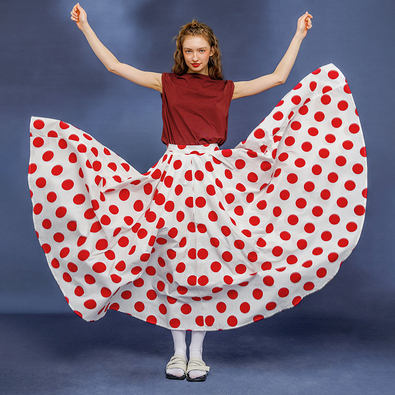 Jazzher Actress'S Polka Dot Long Skirt