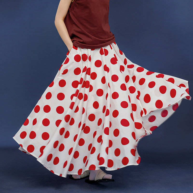 Jazzher Actress'S Polka Dot Long Skirt