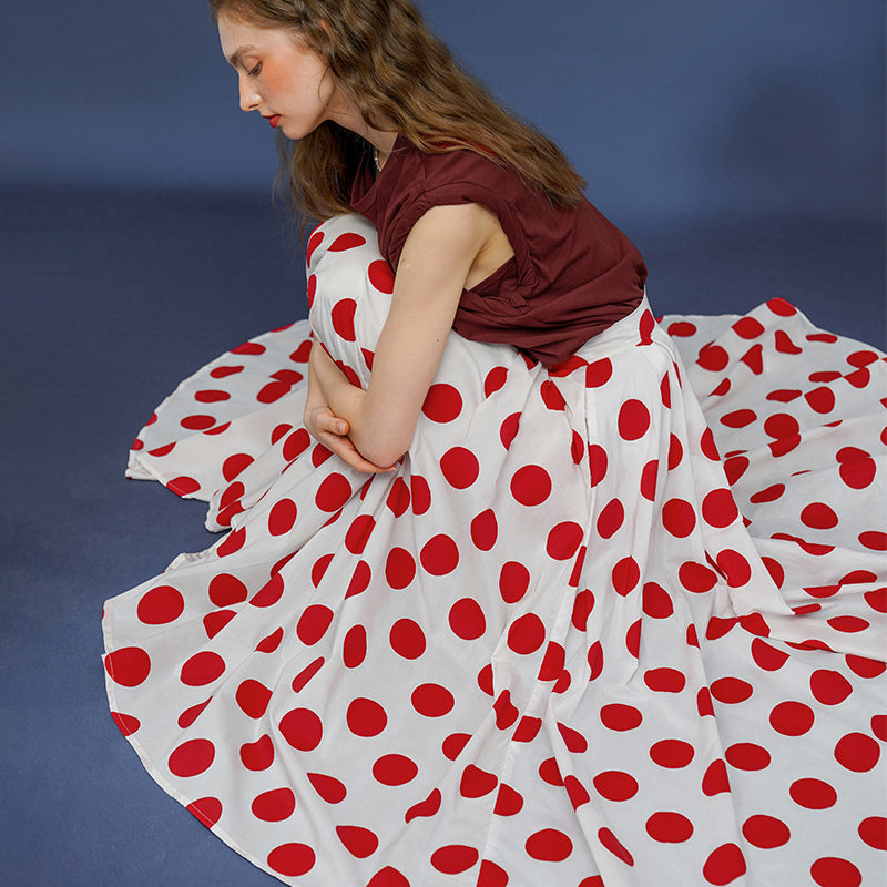 Jazzher Actress'S Polka Dot Long Skirt