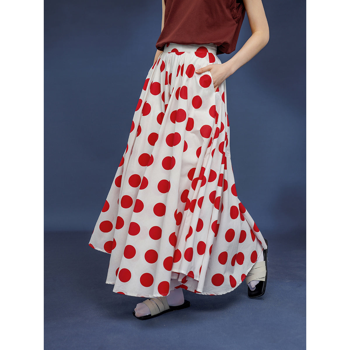 Jazzher Actress'S Polka Dot Long Skirt