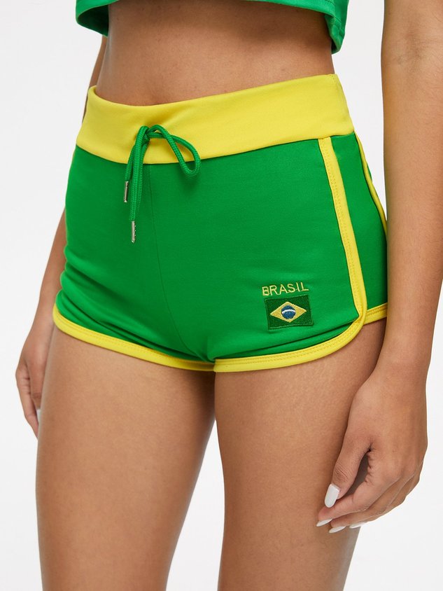 JazzHer 2024 New Brasil Color Block Shorts