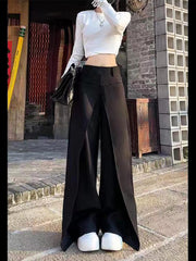 christmas outfit JazzHer Women's Black Gothic Pants Aesthetic Baggy Harajuku Japanese 2000s Style Y2k Oversize Pants Vintage Trousers Emo Trashy Clothes