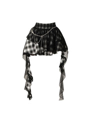 christmas outfit JazzHer Women's Patchwork Gothic A-line Plaid Skirt Aesthetic Vintage Y2k Punk Skirts Harajuku Korean Mini Emo Skirt 2000s Clothes 2025
