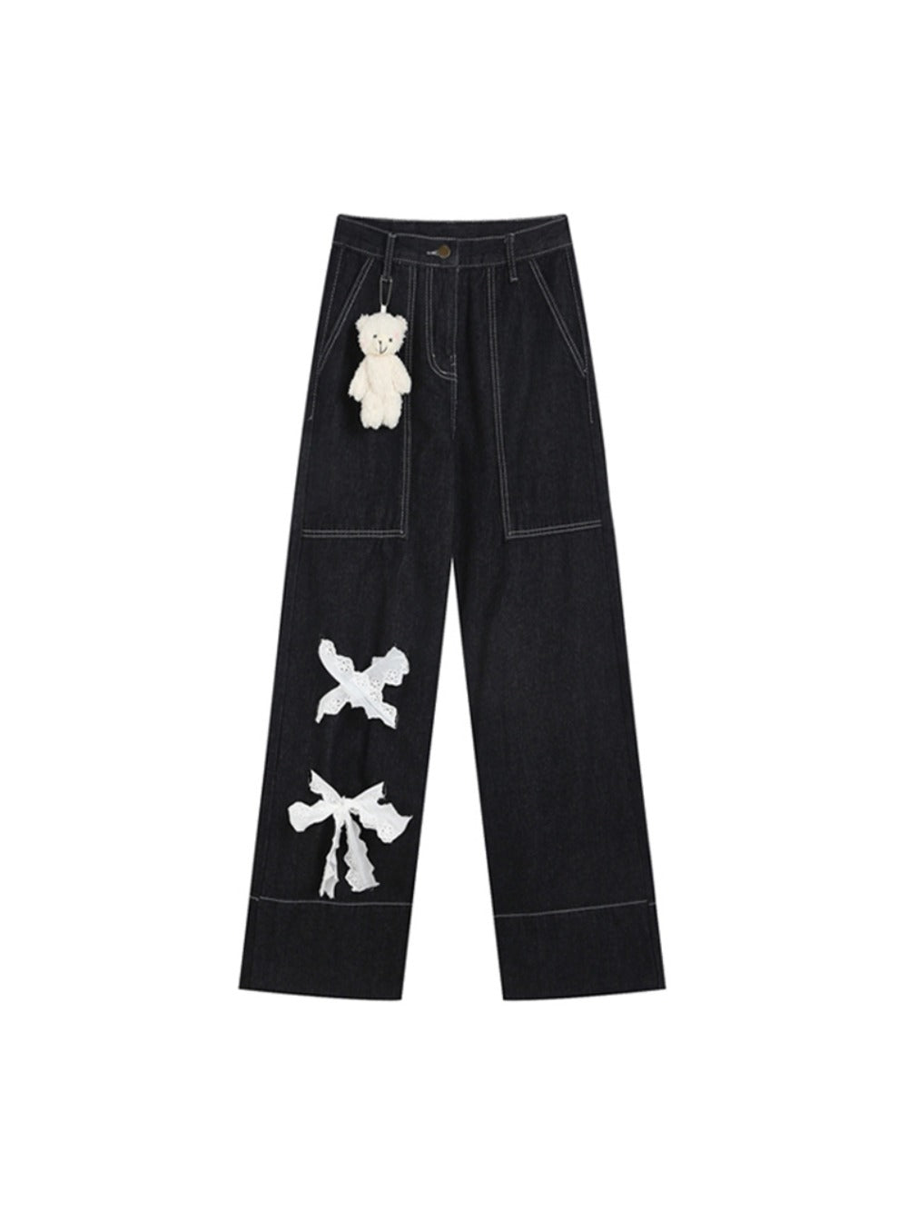 christmas outfit JazzHer Vintage Gothic Baggy Jeans Women Streetwear Boyfriend Y2K Female Wide Leg Pants High Waist Straight Denim Trousers 2025 Spring