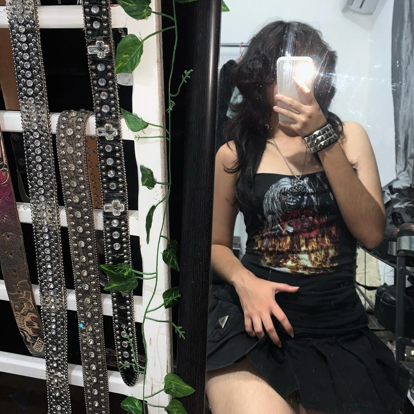 JazzHer Y2K Punk style Graphic Print bustier Camisole 90s Vintage Aesthetics gothic Grunge Crop Top Women Slim Fit  vest Harajuku EMO