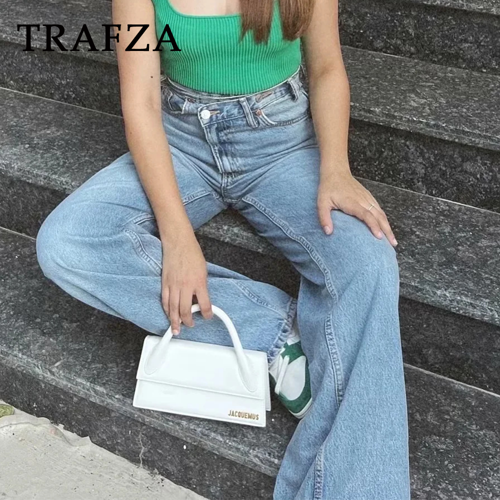 cold weather outfits JazzHer 2024 Autumn Winter Casual Women Jeans Fashion Streetwear Vintage Pockets Tierred High Waist Chic Ladies Long Denim Pants