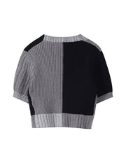 christmas outfit JazzHer Korean Style O-neck Short Knitted Sweaters Women Thin Cardigan Button Up 2025 Summer Casual Fashion Patchwork Crop Top Female